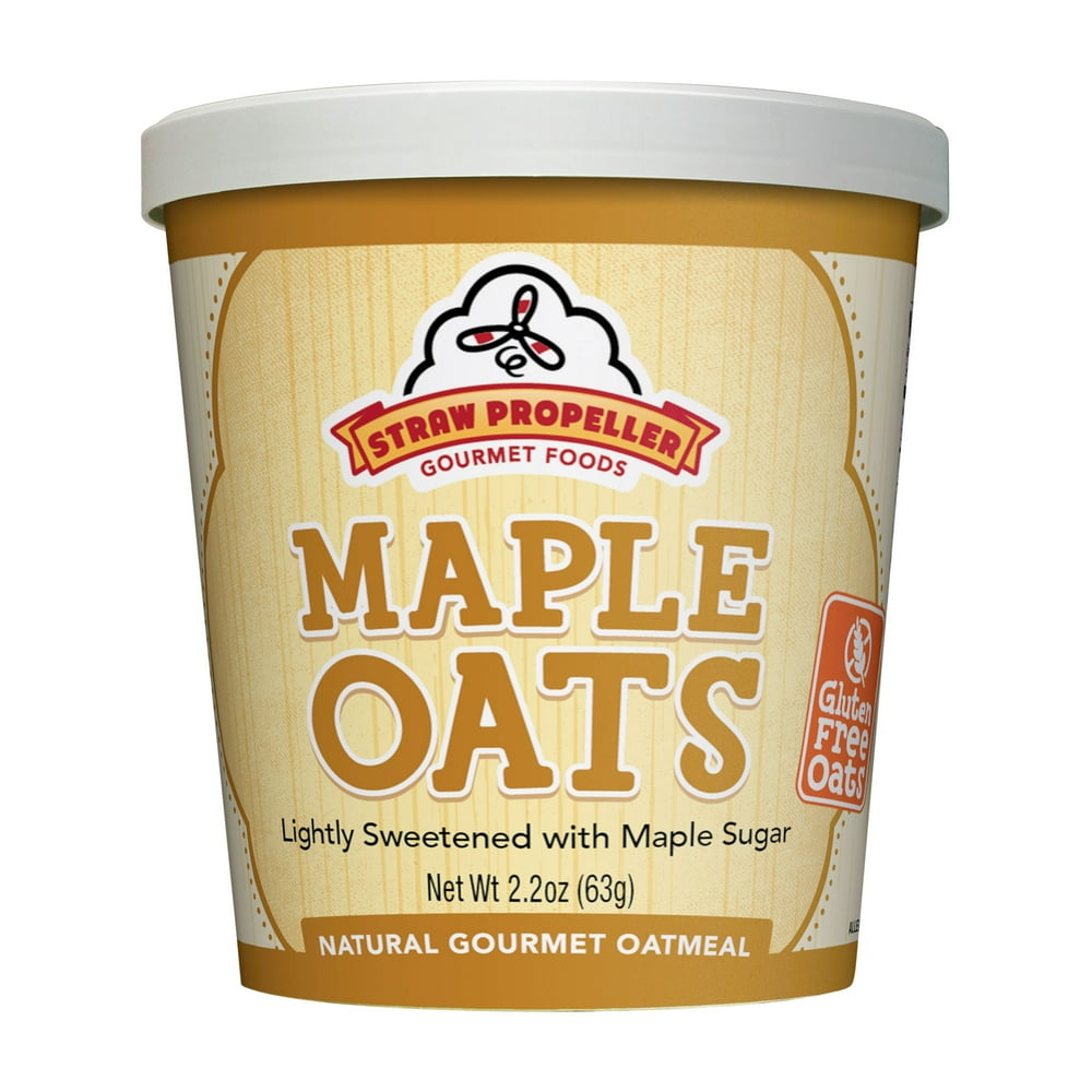 Straw Propeller Oatmeal Maple Oats 2.2 oz. Cup