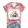thumbnail image 2 of Camiseta de Cuello Redondo de Manga Corta de la Mujer, Top de Moda para Invierno Y Primavera Impresa de Navidad Casual 3/4, 2 of 4