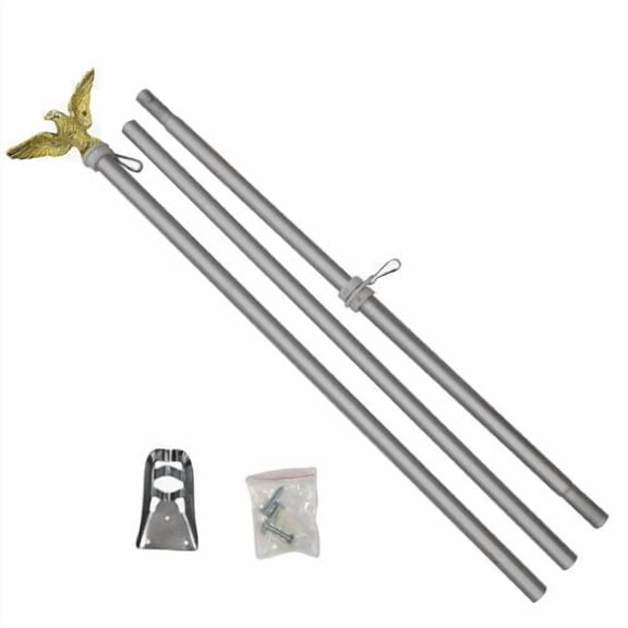 6ft Aluminum Eagle Top Wall Mount Flag Pole