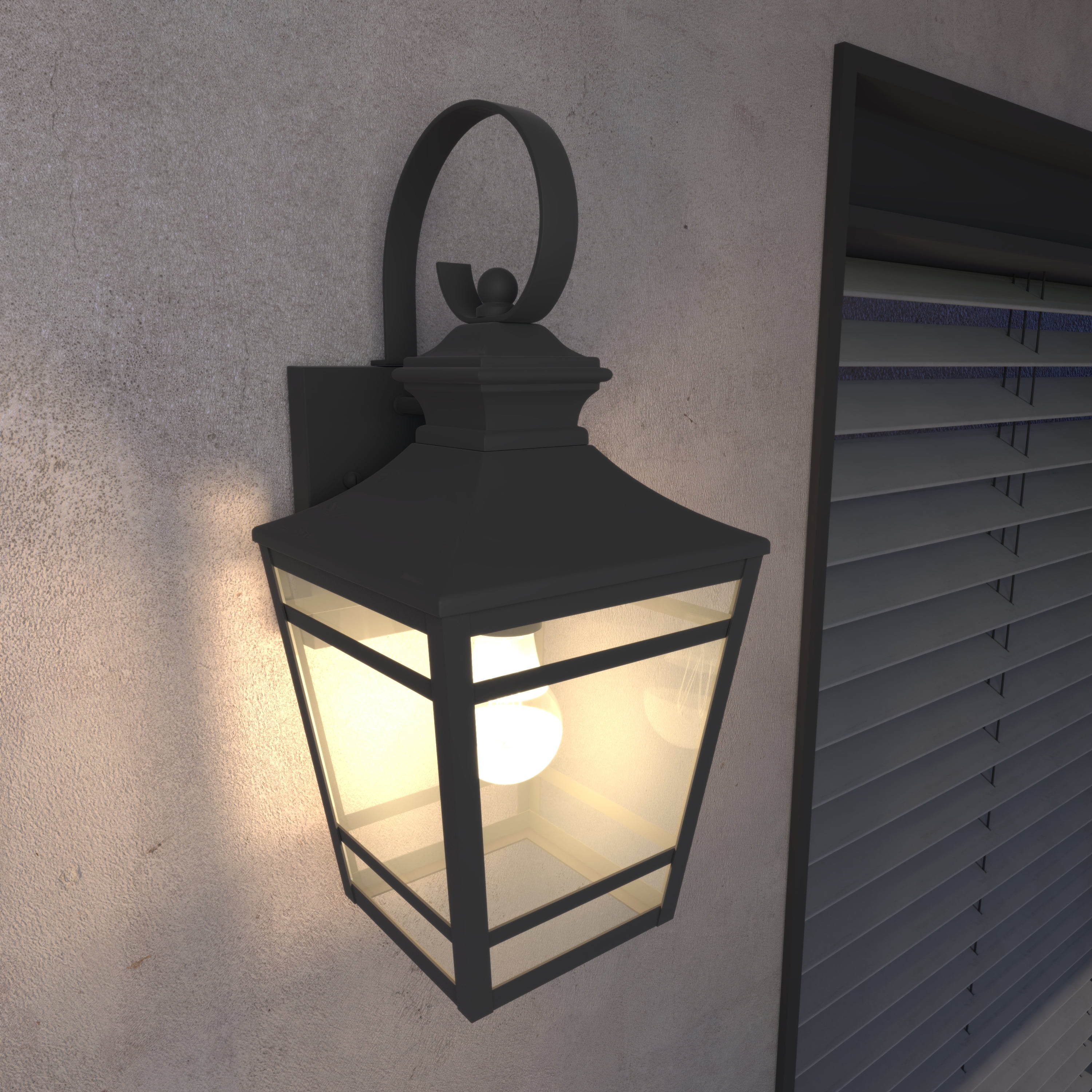 Outdoor Wall Lights, 16.5 Inch Large Waterproof Exterior Wall Lamp for House Patio Porch Garden Outdoor Lighting, Black