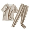 thumbnail image 1 of Odeerbi 4-16 Años Niño Niña Pijama Suave de Manga Larga Johns Conjunto de Ropa Interior Térmica Para Dormir Conjunto de Pijama, 1 of 4