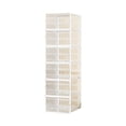 thumbnail image 4 of simhoa 6 Pieces Foldable Shoe Rack Dustproof Stacking Shoe Containers Display Case Bins White 33cm, 4 of 8
