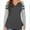 Gray, variant on AXXD Womens Summer Tops Black Basic 2024 Ladies Solid Color Long Sleeve Short Shirt Blouse Tops