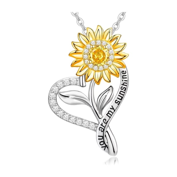 NICKSUN Anniversary Birthday Gifts for Women,Christmas Gifts for Women,Sunflower Necklace,18K Gold Plated Necklace,Mothers Day Gifts for Wife,Girlfriend,Mom, Daughter,Sister