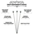 thumbnail image 7 of Cocktail Picks Stainless Steel Toothpicks ‚Äì 8 inch 24 Pack Martini Picks Reusable Fancy Metal Drink Skewers Garnish Swords Sticks for Martini Olives Appetizers Bloody Mary Brandied, 7 of 7