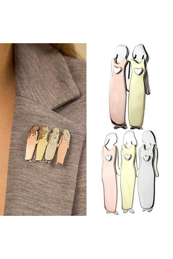Brooch Pin Fashion Dress Up Alloy Good Friends Purse Sweater Breastpin Daily Wear