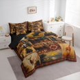 thumbnail image 4 of Homewish Wild Animal Moose 7 Pieces Bedding Comforter Set,Country Lake House Full Bedding Set,Rustic Farmhouse Cabin Fitted Sheet Flat Sheet For Kids,Luxury Bedroom Decor Reversible, 4 of 9