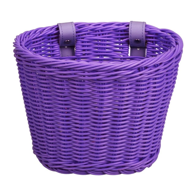 Rack Storage and Organizer for Living Room and Entryway - Front Handwoven Bike Handlebar Display with Non- Absorbent Finish and Easter Print