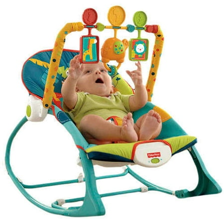 Fisher-Price Infant to Toddler Rocker Sleeper, Safari Pattern