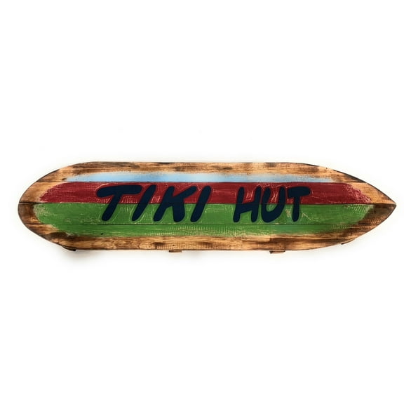 Tiki Hut Rustic Sign on Wood Planks 40" | #sda3404100