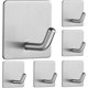 thumbnail image 1 of Ganchos autoadhesivos para toallas Laklulu, ganchos de pared sin perforaciones, ganchos adhesivos de acero inoxidable para cocina y baño, paquete de 6, 1 of 8