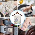 thumbnail image 3 of Easter 1 Pack Kitchen Towel, Water Absorbent Dish Towel, Country Rabbit Eggs Botanical Flowers Leaves Decorative Hand Towels - Quick Drying Cloth for Cooking Baking, 18x28 Inch, 3 of 8