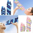 thumbnail image 3 of 2pcs Silicone Collapsible Water Bottle Reusable Portable Collapsible Water Bottle, 3 of 5