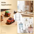 thumbnail image 5 of 2 PCS Clear Plastic Figurine Display Case, 4 Layers Stackable Display Box with Shelves for Collectibles, Adsorptive Front Opening Dustproof Display Cabinet for Figures Models Souvenirs, 5 of 5