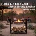 thumbnail image 4 of Sunnydaze 30.5" Indoor or Outdoor Powder-Coated Steel Log Holder with Kindling Holder, 4 of 11