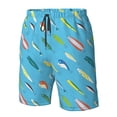 thumbnail image 2 of Yiaed Different Color Fishing Bait Print Men's Swim Trunks with Lining Quick Dry Sports Shorts Beach Shorts Boardshorts-X-Large, 2 of 5
