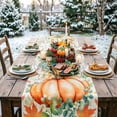 thumbnail image 3 of VQPeo Thanksgiving Table Runner with Pumpkin and Maple Leaf Design for Fall Parties and Family Dinner Decor, 3 of 5