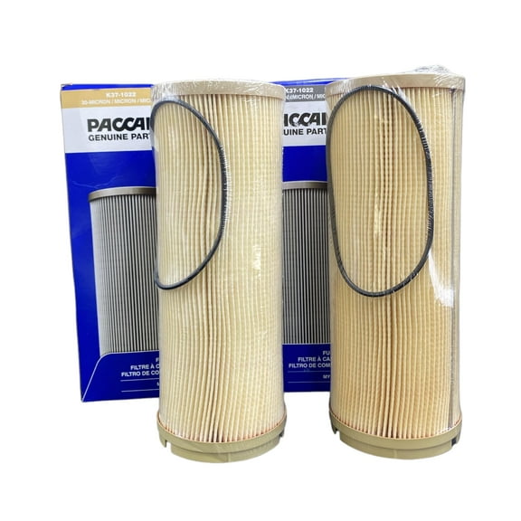 K37-1022 Fuel Water Sep. Filter For Kenworth, Peterbilt Trucks w/Paccar MX-13 Eng. Pack of 2