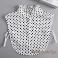 thumbnail image 3 of LoudSung False Collar Detachable Blouse Fake Collar Half Shirts Collar Polka Dots Designed Top Elegant for Women 2PCS, 3 of 10