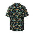 thumbnail image 2 of Xecao offers the Colorful Turtles for Men's Casual Short-sleeved Shirt, a button-up collared shirt with a pocket, perfect for beach vacations and yacht travel in the Medium size., 2 of 7