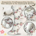 thumbnail image 3 of 5 Pairs Women's Floral Cotton Vintage Pattern Crew Novelty Ankle Ruffle Warm Casual Dress Socks, 3 of 6
