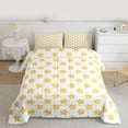 thumbnail image 2 of Homewish Yellow Flower Floral Bedding Comforter Set, Kawaii Cartoon Plant Twin Comforter Sets, Teens Kids Boys Girls Reversible Bedding Set, Super Cozy Room Decor, 2-Piece, 2 of 8