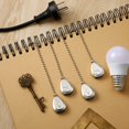 thumbnail image 2 of 8 Pieces Pull Chains Extension Fan Pull Chain Pendant Ceiling Fan Pull Chain 12 Inch Ceiling Fan Chain Extender Ornament with Ball Fan Chain Connector (Silver), 2 of 7