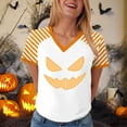 thumbnail image 7 of Godom Womens Halloween T-Shirt Funny Short Sleeve V Neck Graphic Tees Tops, 7 of 7