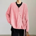 thumbnail image 2 of Knit Cardigan Sweater Soft Warm Oversized Open Front Long Sleeve Cozy Casual Fall Winter Top Outwear Cardigan Sweaters for Women, 2 of 2