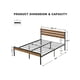 thumbnail image 3 of Queen platform marco de cama con rustic vintage wood cabecero, almacenamiento, metal slats support - no necesita colchón base, 3 of 6