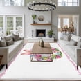 thumbnail image 3 of 5'x7' Area Rugs for Living Room Bedroom, Happy Easter Washable Rug Carpet Runner Indoor Outdoor, Rabbits Bows Spring Tulips Eggs Pastoral Non Slip Floor Mats Area Rug for Kitchen, Nursery, 3 of 8