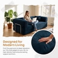 thumbnail image 3 of GUUKIN 78.8" Sleeper Sofa Bed with Pillow Floor Couch Armrest Modern Modular Sectional Sofa Loveseats Convertible for Living Room Bedroom Blue, 3 of 10