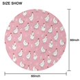 thumbnail image 6 of Pink Chicken Pattern Round Tablecloth 60"x60",Wrinkle Wipeable Table Cloth for Kitchen Dining Room Picnic Patio Party, 6 of 6