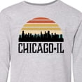 thumbnail image 4 of Inktastic Chicago Illinois Skyline Vintage Long Sleeve Youth T-Shirt, 4 of 5