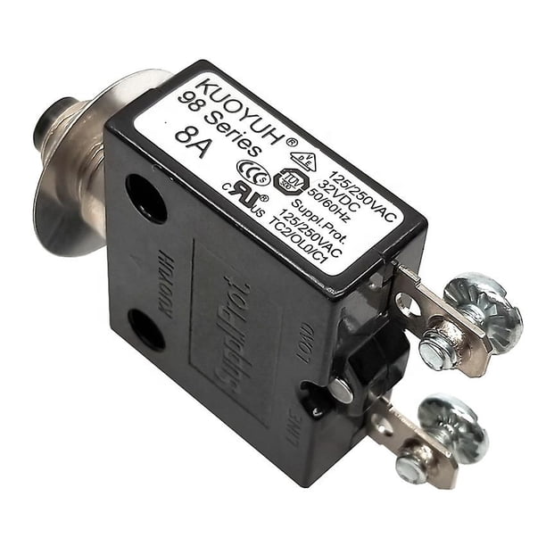 Mini disyuntor del interruptor protector de sobrecarga térmica del reinicio manual de la serie 98 8a 250vac