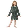 thumbnail image 6 of FORMRS Niños Bathrobe Unisex Hooded Robe Soft Plush Pajamas Sleepwear, Size 2-3T, Green Christmas Trees, 6 of 7