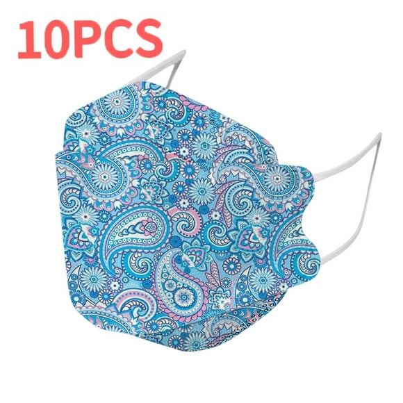 30pcs Adult 4 Layers Non Woven Cashew Printed Disposable Face Mask For Home Outdoor Products
