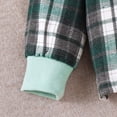 thumbnail image 5 of Duqingm Toddler Baby Boys Clothes Plaid Button Down Hooded Shirt + Sweatpants Fall Winter Outfits Set (Green,3-4 Years), 5 of 7