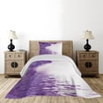thumbnail image 3 of Ambesonne Flower Quilted Coverlet 2 Pcs, Iris Petals, Twin Size, Violet White, 3 of 5