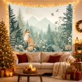 thumbnail image 3 of Fox in a Wildflower Forest Below Misty Mountains, Peaceful Folk Art Style for Wildlife Lovers, Woodland Wall Decor, Housewarming Gift, Tapestry Wall Hanging for Bedroom and Cabin, 3 of 7