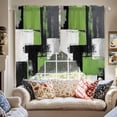 thumbnail image 2 of Abstract Graffiti Swag Curtain Valance for Windows, Green Black Ornamental Motif Window Treatments Short Swag Topper for Kitchen Windows Bathroom Bedroom, 36"x45", 2 of 8
