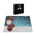 thumbnail image 4 of Ambesonne Clock Jigsaw Puzzle, Vintage New Year Balls, Heirloom-Quality Fun Activity for Family Durable Cardboard, 1000 pcs, Red and Blue, 4 of 6