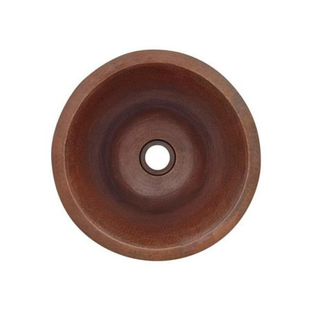 Copper Design Crbs 16 Fl Dl Copper Round Bar Sink 44 Dark