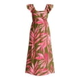 thumbnail image 4 of Time and Tru Women's Cotton Midi Dress with Flutter Sleeves, Sizes XS-XXXL, 4 of 4