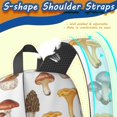 thumbnail image 5 of Mushroom and Chanterelle White Pattern 17" School Backpacks for Teens,Waterproof Oxford Fabric,S-Shape Padded Straps for School,Travel,Hiking,Camping, 5 of 6