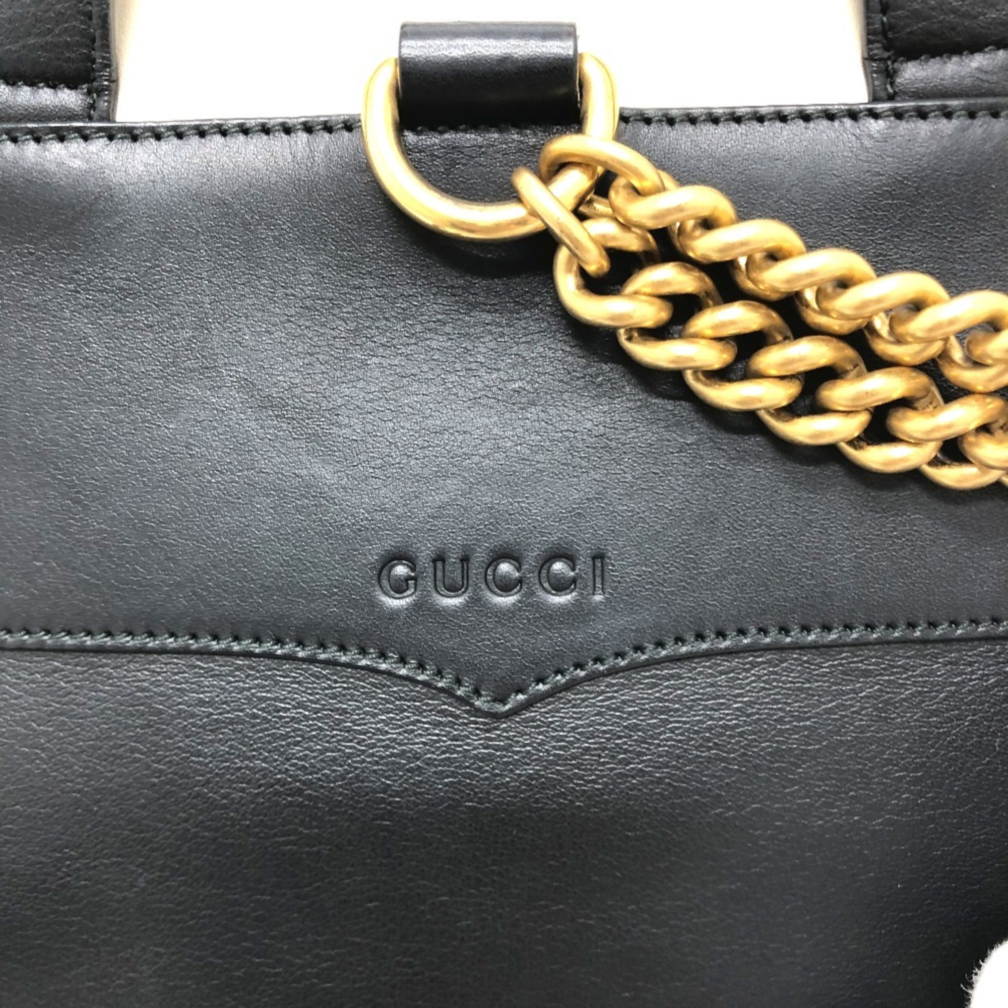 Pre-Owned GUCCI 432266 Studded Animalier Backpack in Black  display picture 2