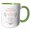 Green/White, variant on 3drose, Funny Dont Let Aging Get You down Youll Never Get Back up Again, 11oz Mug