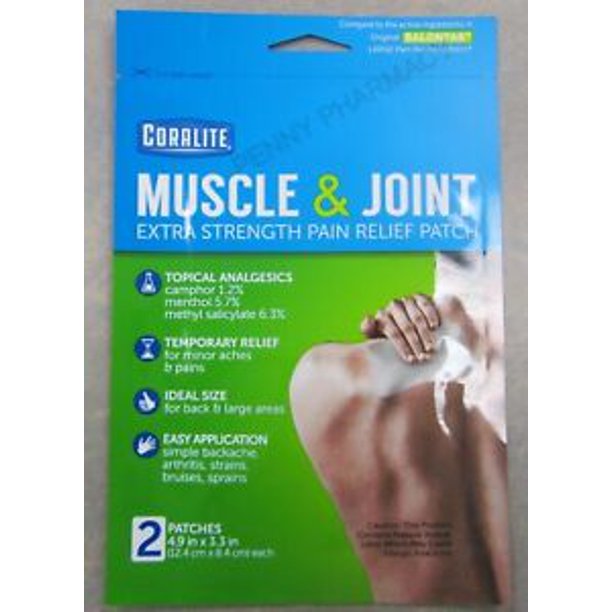 Coralite Pain Patch MUSCLE & JOINT 4.9 x 3.3" 2 patches / pouch ( 5