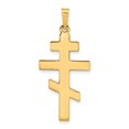 thumbnail image 6 of 14k Yellow Gold Solid Eastern Orthodox Cross Charm Pendant, 6 of 7