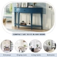 thumbnail image 4 of EUROCO 51.1" Console Table Sofa Table for Entryway with 3 Drawers and Storage Shelf for Living Room Hallway Foyer Office, Navy Blue, 4 of 8